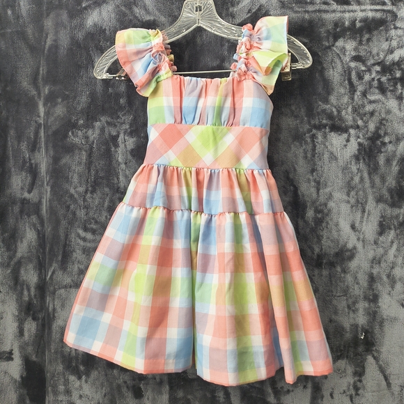 Bonnie Jean Other - Bonnie Jean Pink and Blue Plaid Kids Dress